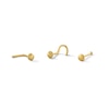 Thumbnail Image 1 of 14K Gold Puff Studs Set - 22G