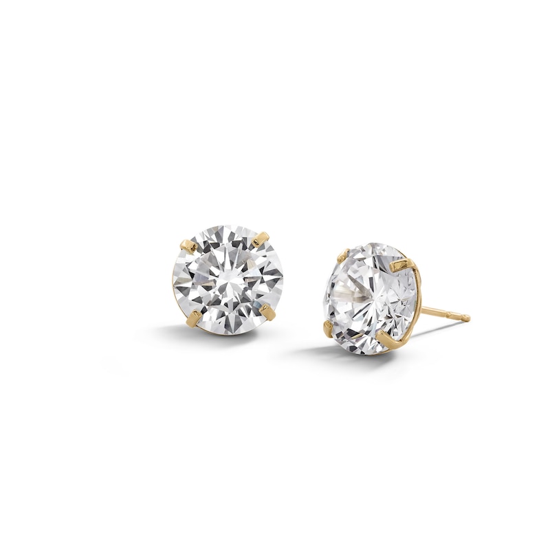 10K Gold CZ Studs