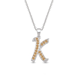 Crystal Initial Pendant