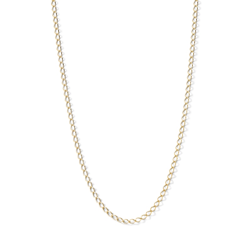 Main Image 1 of 10K Solid Gold Oval Link Chain - 16&quot;