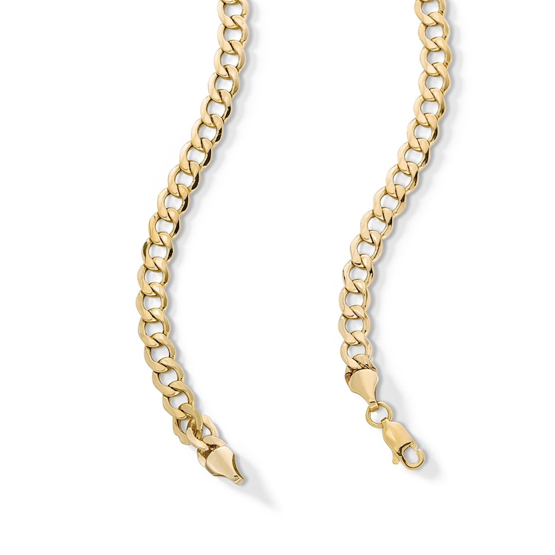 Main Image 2 of 10K Hollow Gold Curb Chain - 22&quot;