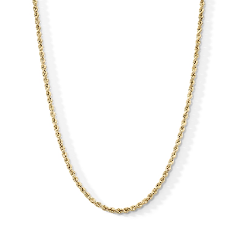 Main Image 1 of 10K Hollow Gold Rope Chain - 22&quot;