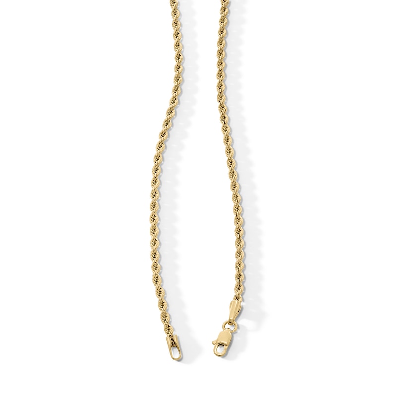 Main Image 3 of 10K Hollow Gold Rope Chain - 22&quot;