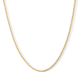 10K Hollow Gold Rope Chain - 15&quot;