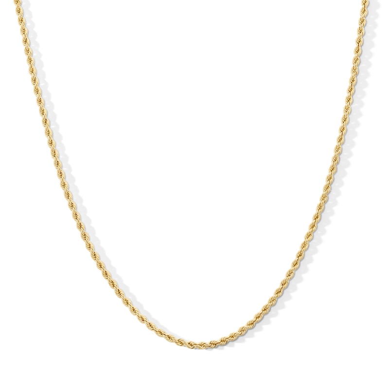 Main Image 1 of 10K Hollow Gold Rope Chain - 15&quot;