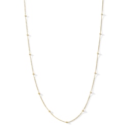 10K Solid Gold Saturn Chain - 20&quot;