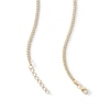 Thumbnail Image 2 of 10K Hollow Gold Pavé Heart Curb Chain - 18&quot; + 1&quot;