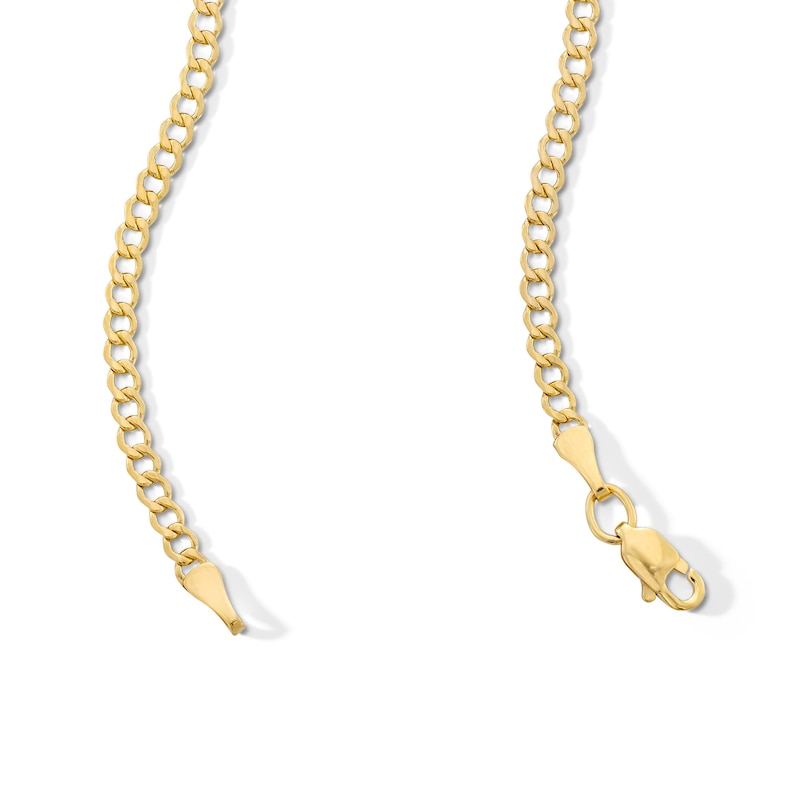 Main Image 2 of Child's 10K Hollow Gold Curb Chain - 15&quot;