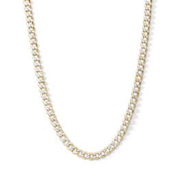 ​​​​​​​10K Semi-Solid Pavé Cuban Chain - 24&quot;