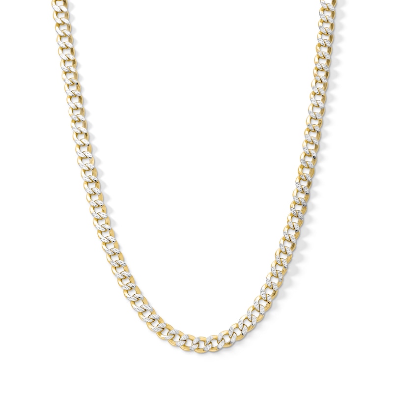 Main Image 1 of ​​​​​​​10K Semi-Solid Pavé Cuban Chain - 24&quot;