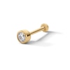 Thumbnail Image 1 of 14K Hollow Gold CZ 3mm Bezel Ball Stud - 18G 5/16&quot;