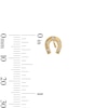 Thumbnail Image 3 of 10K Gold CZ Horseshoe Studs