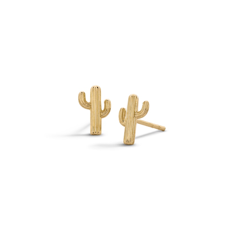 Main Image 1 of 10K Gold Cactus Studs