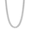 Thumbnail Image 1 of Sterling Silver CZ Round and Marquise Tennis Necklace - 20&quot;