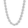 Thumbnail Image 1 of ​​​​​​​Sterling Silver CZ Puff Mariner Necklace - 20&quot;