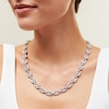 Thumbnail Image 2 of ​​​​​​​Sterling Silver CZ Puff Mariner Necklace - 20&quot;