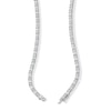 Thumbnail Image 3 of ​​​​​​​Sterling Silver CZ Oval and Round Tennis Necklace - 20&quot;