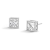 Thumbnail Image 1 of Sterling Silver CZ Square Bezel Solitaire Studs