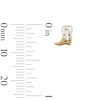 Thumbnail Image 2 of 10K Solid Gold Enamel Cowboy Boot Studs