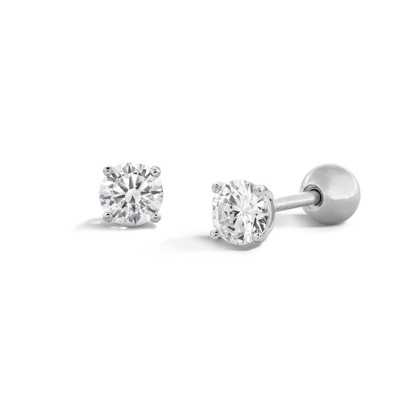 Main Image 1 of ​​​​​​​Sterling Silver CZ Reversible Ball Studs