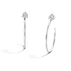 Thumbnail Image 1 of Sterling Silver CZ Round Solitaire Hoops