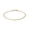 Thumbnail Image 1 of Child's 10K Solid Gold Valentino Chain Bracelet Made in Italy - 6&quot;