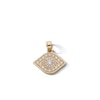 Thumbnail Image 0 of 10K Solid Gold CZ Evil Eye Necklace Charm