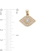 Thumbnail Image 2 of 10K Solid Gold CZ Evil Eye Necklace Charm