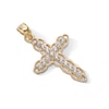 Thumbnail Image 3 of 10K Solid Gold CZ Cross Necklace Charm