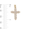 Thumbnail Image 4 of 10K Solid Gold CZ Cross Necklace Charm