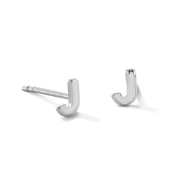 Sterling Silver Initial &quot;J&quot; Studs