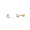 Thumbnail Image 1 of 10K Solid Gold CZ Round Flat Back Studs