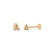 Thumbnail Image 1 of 10K Solid Gold Beaded Cluster Flat Back Studs