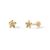 Thumbnail Image 1 of 10K Solid Gold Flower Flat Back Studs