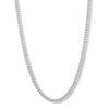 Thumbnail Image 1 of Sterling Silver Diamond-Cut Cuban Chain Made in Italy - 20&quot;