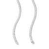 Thumbnail Image 3 of Sterling Silver Diamond-Cut Flat Curb Chain Made in Italy - 24&quot;