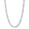 Thumbnail Image 1 of Sterling Silver Diamond-Cut Figaro Chain Made in Italy - 22&quot;