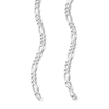 Thumbnail Image 2 of Sterling Silver Diamond-Cut Figaro Chain Made in Italy - 22&quot;