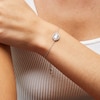 Thumbnail Image 2 of Sterling Silver CZ Halo Oval Bolo Bracelet