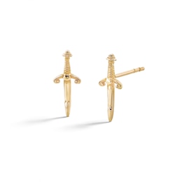 10K Gold Dagger Studs