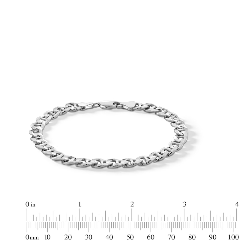 Main Image 2 of Sterling Silver Mariner Chain Bracelet Made in Italy - 8.5&quot;