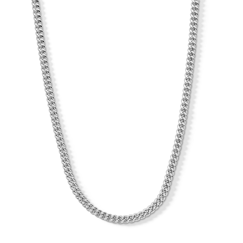 Main Image 1 of Sterling Silver Round Curb Chain Made in Italy - 20&quot;