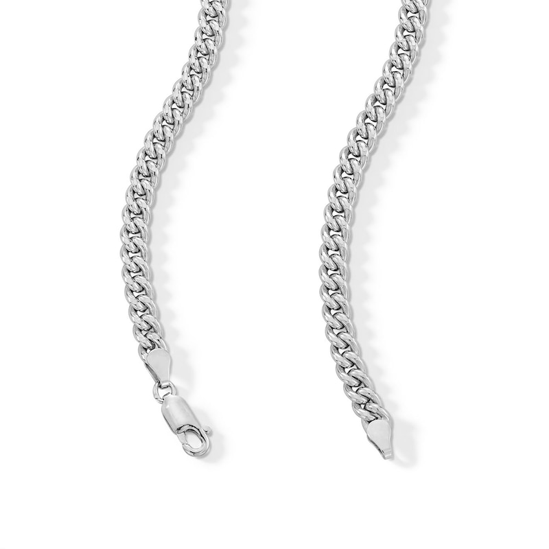 Main Image 2 of Sterling Silver Round Curb Chain Made in Italy - 20&quot;