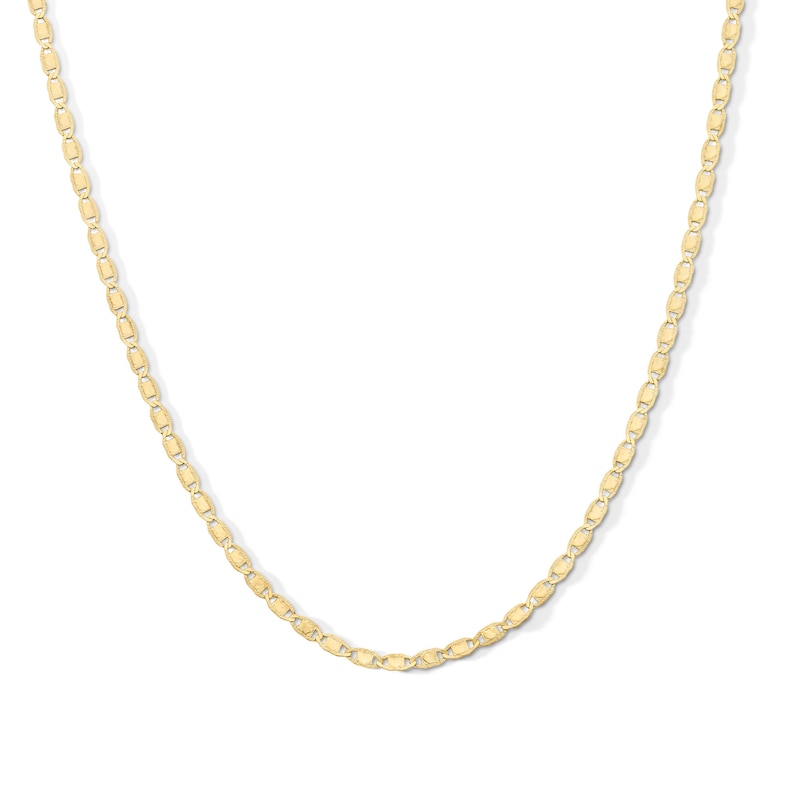 Main Image 1 of Child's 10K Gold Diamond-Cut Valentino Chain - 15&quot;