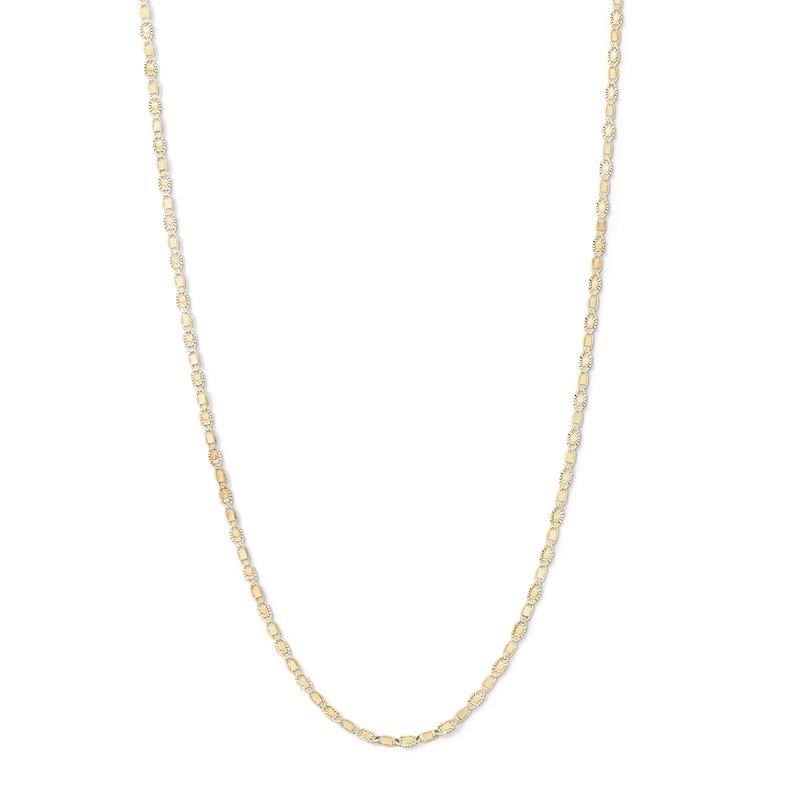 Main Image 1 of ​​​​​​​10K Solid Gold Diamond-Cut Valentino Chain Made in Italy - 18&quot;