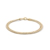 Thumbnail Image 1 of 10K Hollow Gold Tight Curb Chain Bracelet Made in Italy - 8.5&quot;