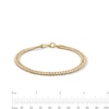 Thumbnail Image 3 of 10K Hollow Gold Tight Curb Chain Bracelet Made in Italy - 8.5&quot;