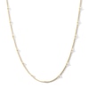 Thumbnail Image 1 of 10K Solid Gold Saturn Snake Chain Necklace - 18&quot;