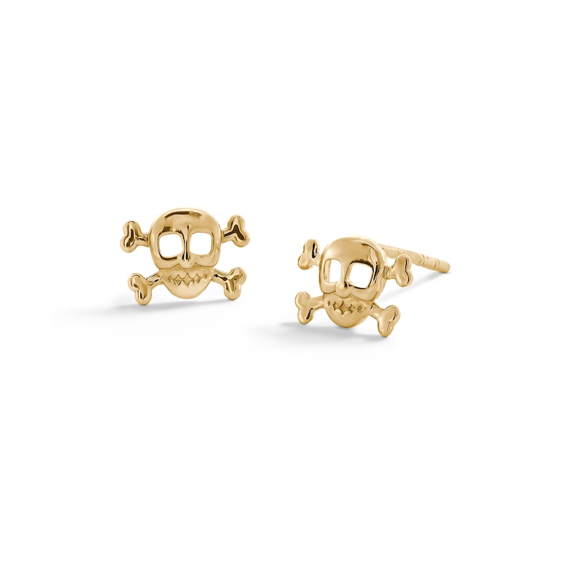 10K Gold Skull Studs