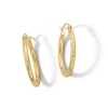 Thumbnail Image 1 of 10K Hollow Gold Diamond-Cut Detail Hoops